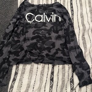 Calvin Klein Performance Charcoal and Black Hoodie